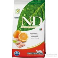 N&D Tahılsız Ringa Balıklı ve Portakallı Yetişkin 1.5 kg Kedi Maması