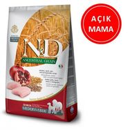 N&D Tavuklu Narlı Düşük Tahıllı Tavuklu Yaşlı Orta ve Büyük Irk 1 kg Açık Köpek Maması