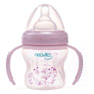 Neavita 3 Ay+ 140 ml Geniş Ağız Desenli Kulplu Biberon