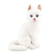 Neco 22 cm Oturan Beyaz Peluş Kedi