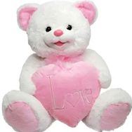 Neco Pembe Plush Kalpli Cici Ayı 60 cm Peluş Oyuncak