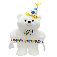 Neco Plush Plush Papyonlu Happy Birthday Ayı 45 cm Peluş Oyuncak