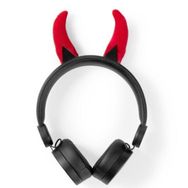 Nedis HPWD4000BK Danny Devil Siyah Çıkarılabilir Aksesuarlı Kulak Üstü Çocuk Kulaklığı