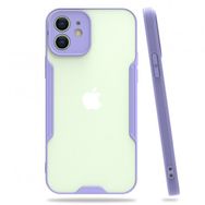 Nefertiya iPhone 12 Platin Lila Silikon Kılıf