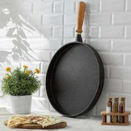 Nehir 34 cm Granit Dekorlu Döküm Gözleme Tavası