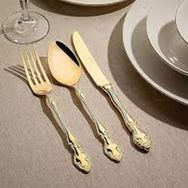 Nehir Adriana Titanium Altın 89 Parça Gold Çatal Kaşık Bıçak Takımı