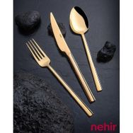 Nehir Dalyan Full Altın Parlak 84 Parça Çatal Bıçak Seti