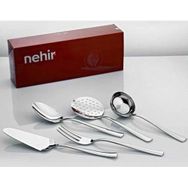 Nehir Deniz Sade 5 Parça Paslanmaz Çelik Servis Takımı