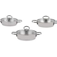 Nehir Silver 6 Parça Çelik Sahan Seti