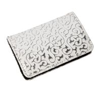 Nektar 70401ptn08a Pu Deri Kabartmalı Beyaz Kartvizitlik