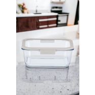 Neoflam Fika Glace Bej 1200 ml Cam Saklama Kabı