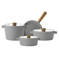 Neoflam Fika Gri 7 Parça Tencere ve Tava Seti
