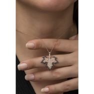 Nereze 925 Ayar Çınar Yaprağı Kadın Gümüş Kolye
