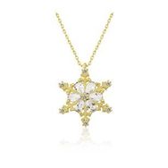 Nereze 925 Ayar Gold Kar Kadın Gümüş Kolye