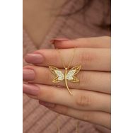 Nereze 925 Ayar Gold Yusufcuk Kadın Gümüş Kolye