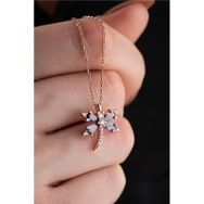Nereze 925 Ayar Gümüş Mor Zirkon Taşlı Yusufcuk Model Kolye