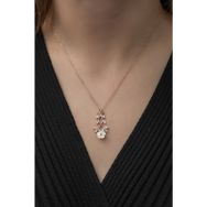 Nereze 925 Ayar Manolya Çiçeği Kolye Kadın Gümüş Kolye