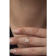 Nereze 925 Ayar Minimal At Nalı Kadın Gümüş Kolye