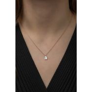 Nereze 925 Ayar Minimal Yelken Kadın Gümüş Kolye