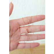 Nereze 925 Ayar Pembe Taşlı Balon Kadın Gümüş Kolye