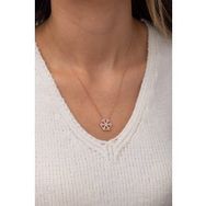 Nereze 925 Ayar Rose Kar Tanesi Kadın Gümüş Kolye