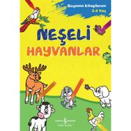 Neşeli Hayvanlar - Boyama Kitaplarım 3-4 Yaş - İş Bankası Kültür Yayınları