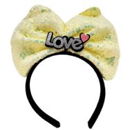 Nessi World 20x17 cm Led Işıklı 3 Farklı Fonksiyonda Yanan Gümüş Love Yazılı Sarı Fiyonk Taç