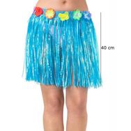 Nessi World 40 cm Yetişkin ve Çocuk Uyumlu Mavi Renk Püsküllü Hawaii Luau Hula Etek