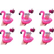 Netavantaj Flamingo Şişme Havuz Deniz Bardak Tutucu Float Bar 6 Adet