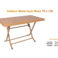 Netbazaars 70x120 Cm Plastik Katlanır Masa