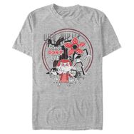 Netflix Stranger Chibi Things Organic Short Sleeve Melange Grau Uniseks T-shirt