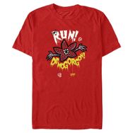 Netflix Stranger Things Run Away Organic Short Sleeve Rot Unisex T-shirt