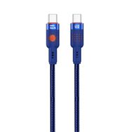 Nettech NT-DC32 60 W Plastik 100 cm Mavi Type-C to Type-C Şarj ve Data Kablosu