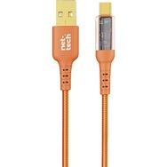 Nettech NT-DC34 Plastik 100 cm Turuncu Type-C Şarj ve Data Kablosu