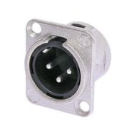 Neutrik NC3MD-L-1 3 Pinli Şase Gümüş Erkek XLR Konnektör