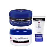 Neutrogena Besleyici 200 ml Bakım Kremi + 200 ml Yoğun Bakım Kremi + 50 ml Parfümlü El Kremi