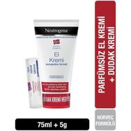 Neutrogena Norveç Formülü Parfümsüz 75 ml El Kremi + Dudak Nemlendiricisi