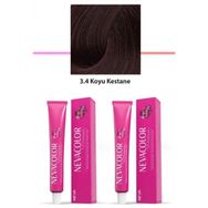 Neva Color 3.4 Koyu Kestane 2x50 gr Tüp Saç Boyası