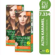 Neva Color 7.334 2'li Altın Karamel Krem Saç Boyası