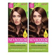 Neva Color Natural Colors Kalıcı Krem 7.7 2 Adet Karamel Saç Boyası