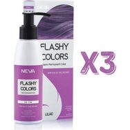 Neva Flashy Colors Lila Yarı Kalıcı 3x100 ml Saç Boyası