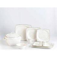 Neva N3030 Lilyum 60 Parça Kare Yemek Takımı