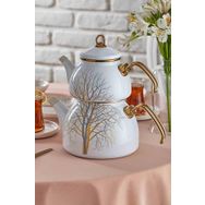Neva N3236 Çınar Naturel Emaye Demlik Seti