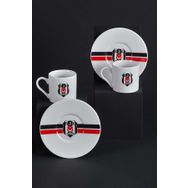 Neva N3423 Beyaz Beşiktaş Lisanslı Çizgili Kahve Fincan Takımı