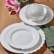 Neva N3522 Platin Hibrit 24 Parça 6 Kişilik Yemek Takımı