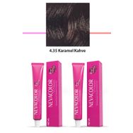 Nevacolor Premium 4.35 Karamel Kahve 2x50 ml Kalıcı Krem Saç Boyası