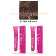 Nevacolor Premium 8.0 Yoğun Açık Kumral 2x50 ml Kalıcı Krem Saç Boyası