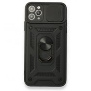 Nevarium iPhone 11 Pro Pars Lens Yüzüklü Standlı Silikon Kılıf