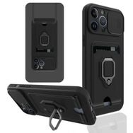 Nevarium iPhone 13 Pro Zuma Kartvizitli Yüzüklü İpli Silikon Kılıf