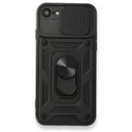 Nevarium iPhone 8 Pars Lens Yüzüklü Standlı Silikon Kılıf
